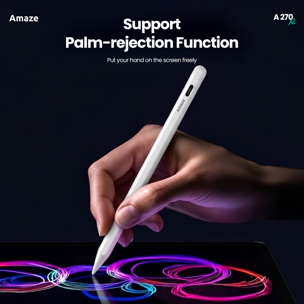 AMAZE A270 Pro Active Stylus Pen For Ipads (Dual Charging)