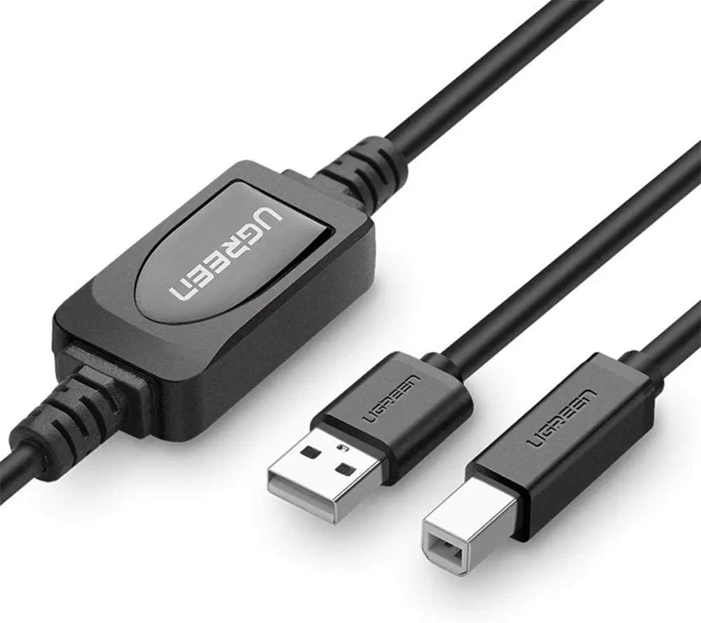 UGREEN 10362 10362 USB 2.0 A Male To B Male Active Printer Cable 15M (Black)