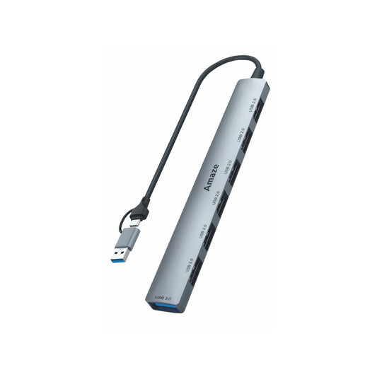 AMAZE A317 USB + Type C To 7-Port USB3.0 Hub