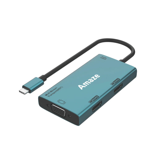 AMAZE A324 Type C To Dual HDMI + VGA + Audio Hub