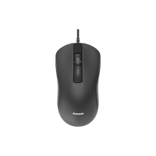 AMAZE A702 Probus Easy Grip Silent Wired Mouse - Black