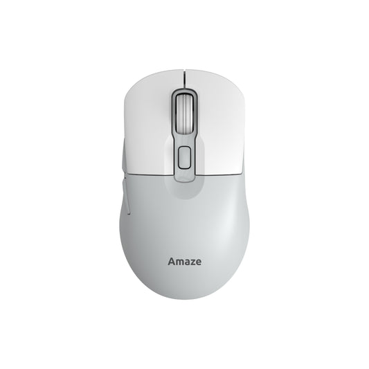 AMAZE A715 Probus Comfort Click Wireless Mouse - Silver/Wht