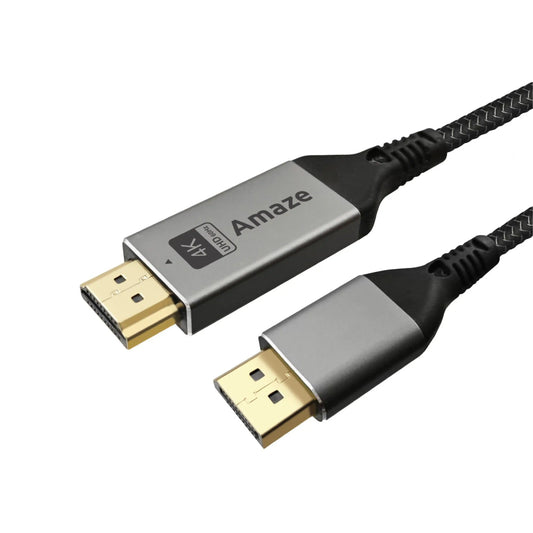 AMAZE A815 DP To HDMI Braided Cable 4K@60Hz - 2M