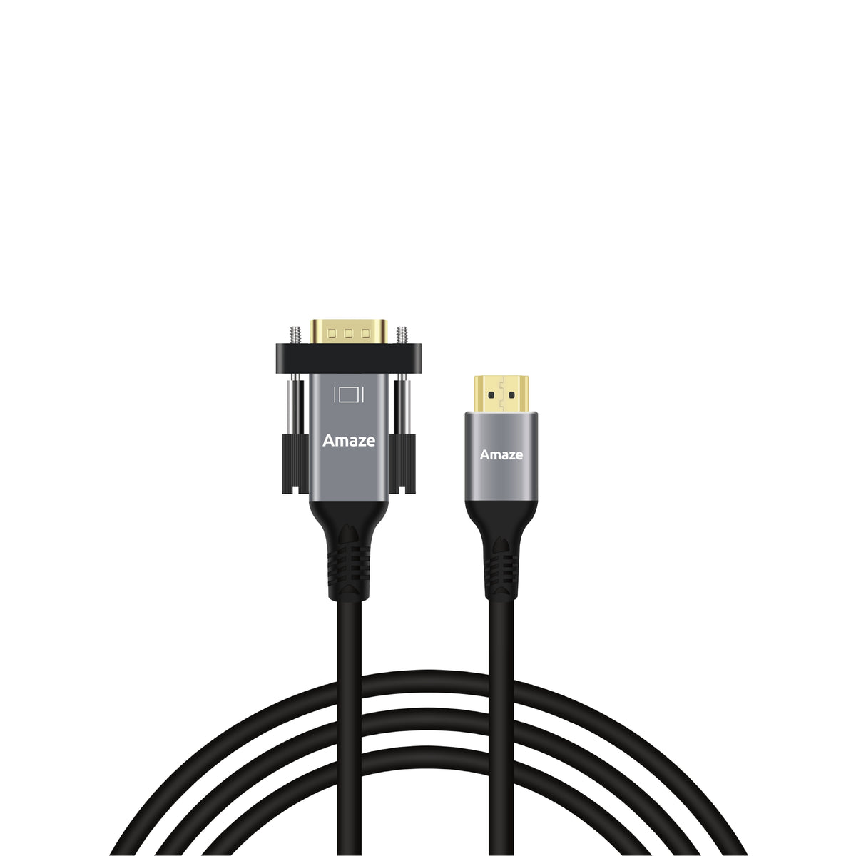 AMAZE A825 Aluminum Alloy HDMI To VGA Cable - 2M