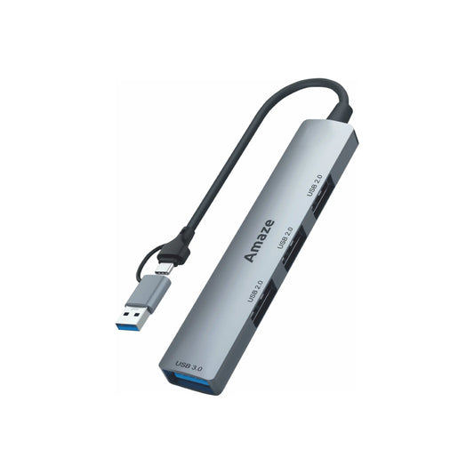 AMAZE A314 USB + Type C To 4-Port USB3.0 Hub