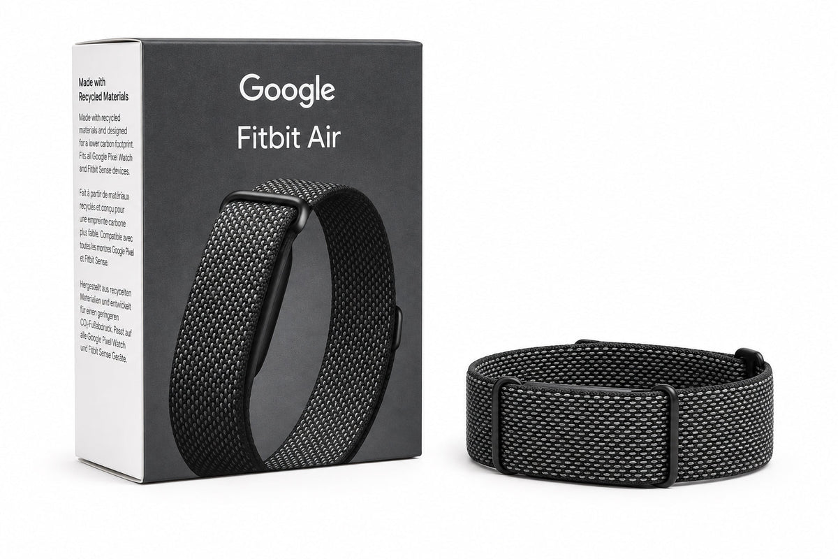 Google Fitbit Air fitness band on wrist