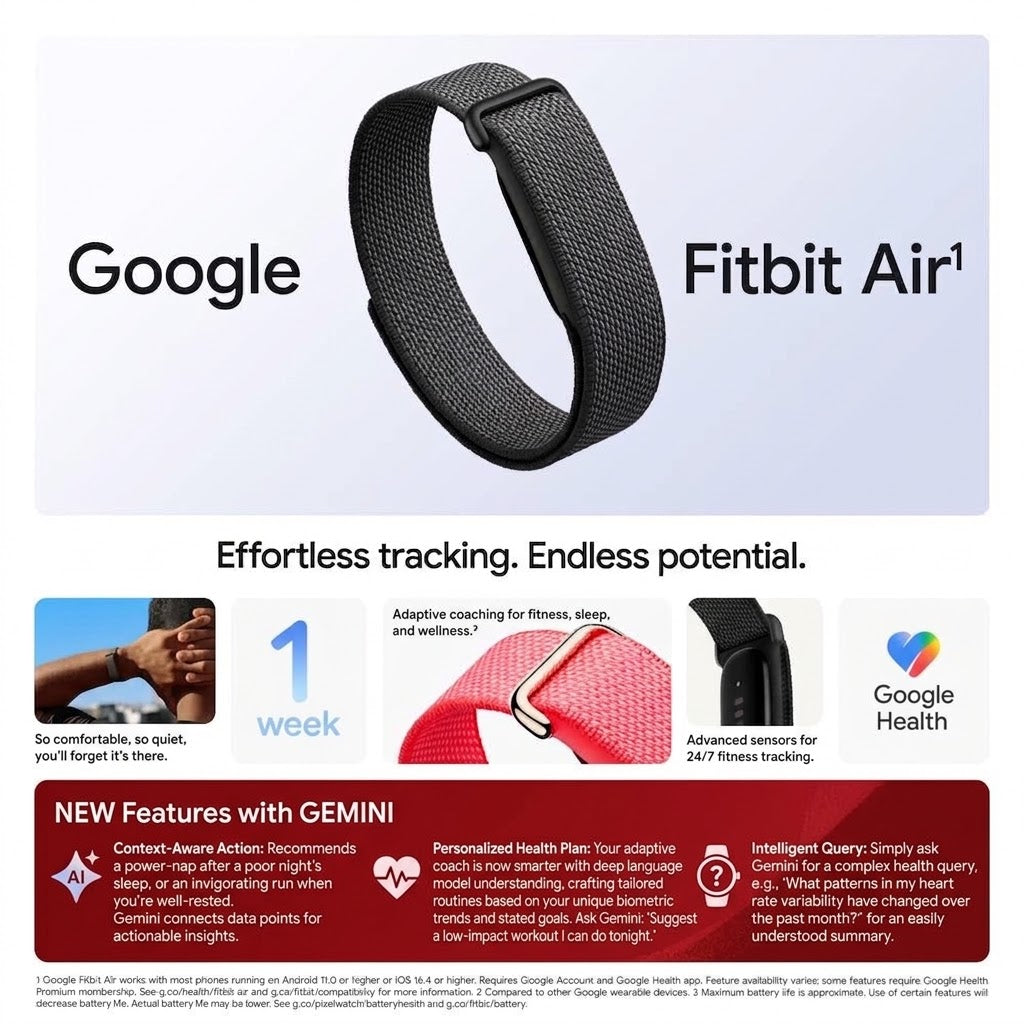 Google Fitbit Air health and fitness tracker