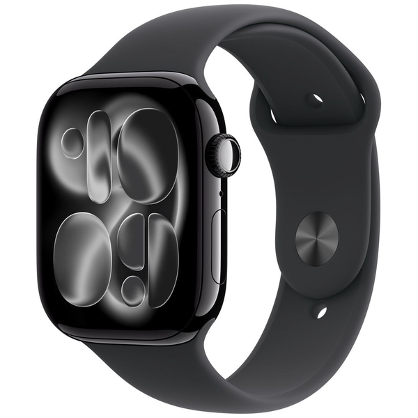 Apple Watch Series 11 GPS 46mm Jet Black Aluminum Case with Black Sport Band