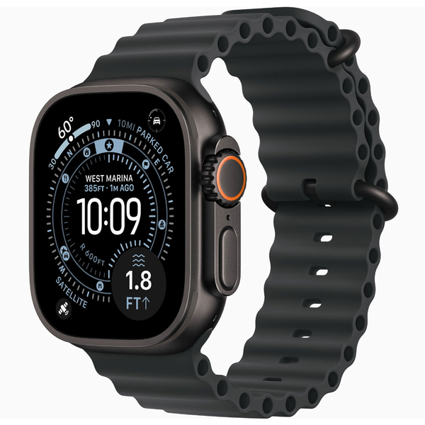 Apple Watch Ultra 3 GPS + Cellular 49mm Black Titanium Case with Black Ocean Band