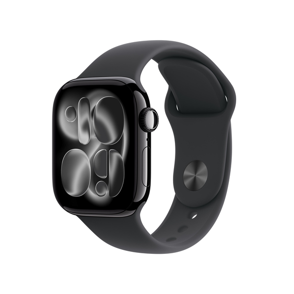 Apple Watch Series 11 GPS 42mm Jet Black Aluminum Case with Black Sport Band