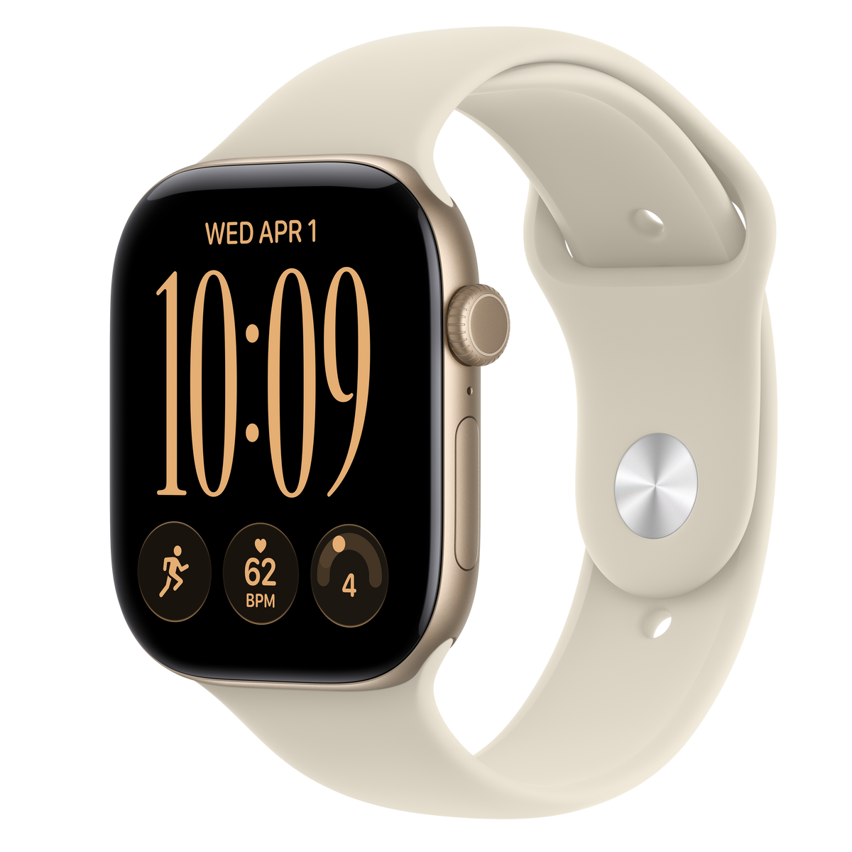 Apple Watch Series 12 Light Gold with Sand Sport Band