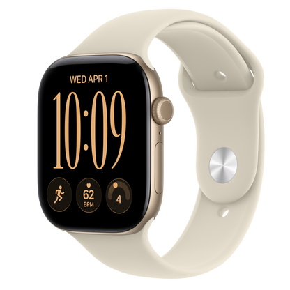 Apple Watch Series 12 Light Gold with Sand Sport Band