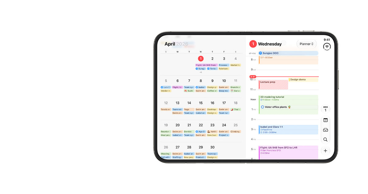 Apple iPhone Duo open in landscape