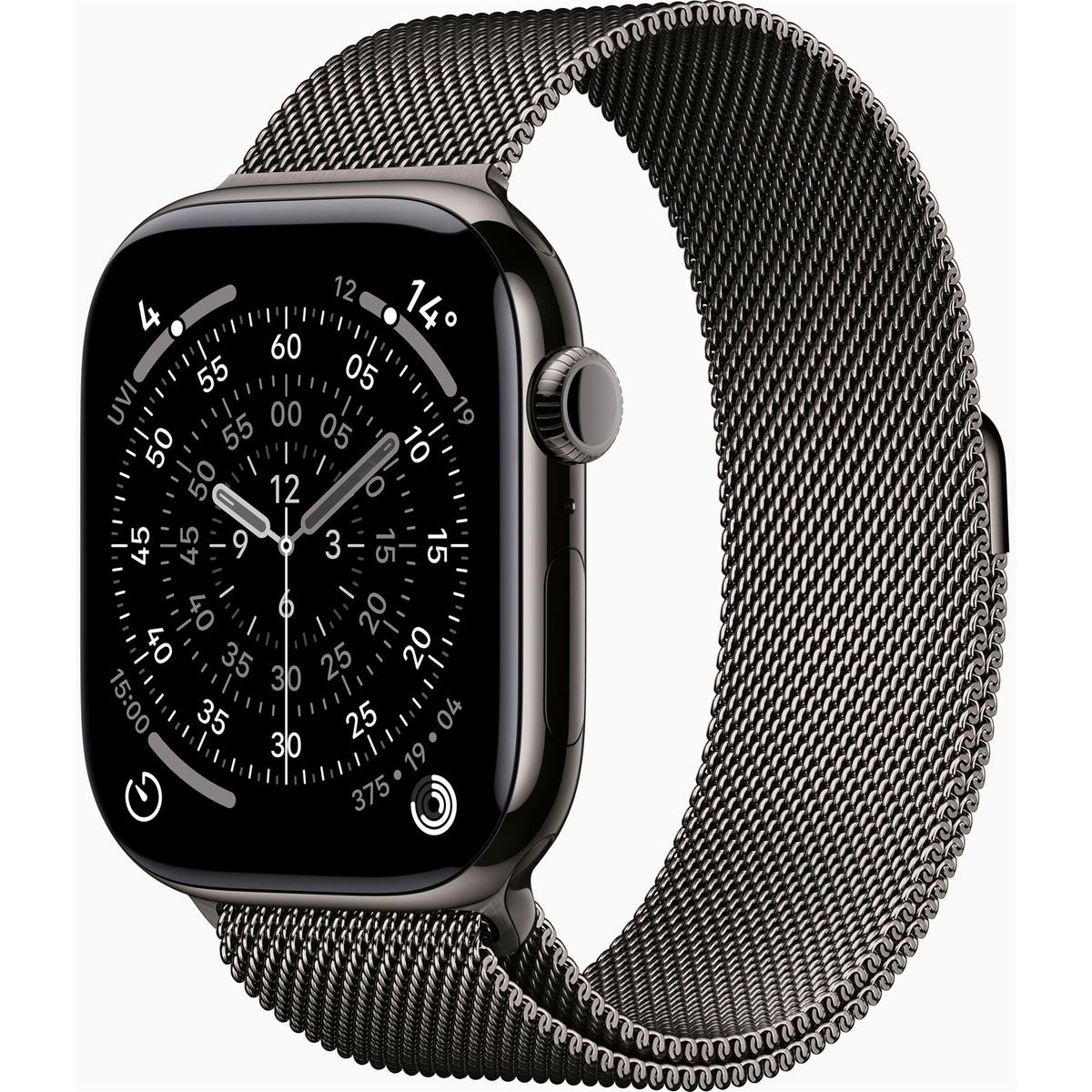 Apple Watch Series 11 GPS + Cellular 46mm Slate Titanium Case with Slate Milanese Loop