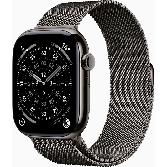 Apple Watch Series 11 GPS + Cellular 46mm Slate Titanium Case with Slate Milanese Loop