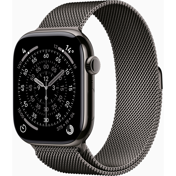 Apple Watch Series 11 GPS + Cellular 46mm Slate Titanium Case with Slate Milanese Loop
