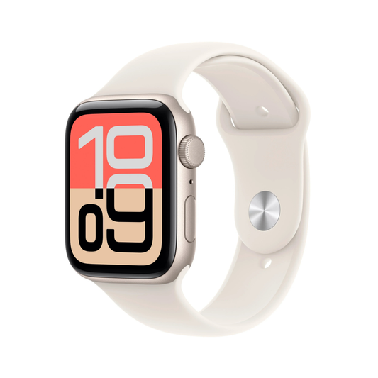 Apple Watch SE 3 (2025) GPS 44mm Starlight Aluminum Case with Starlight Sport Band